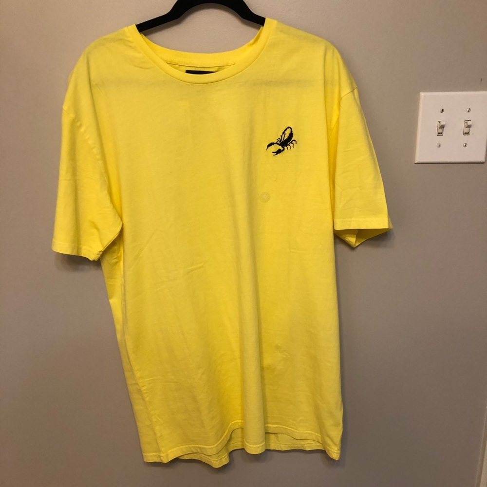 Yellow scorpion embroidered shirt